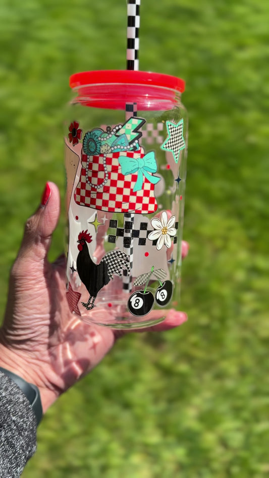 Custom Glass Tumbler| 16oz clear glass tumbler can shaped